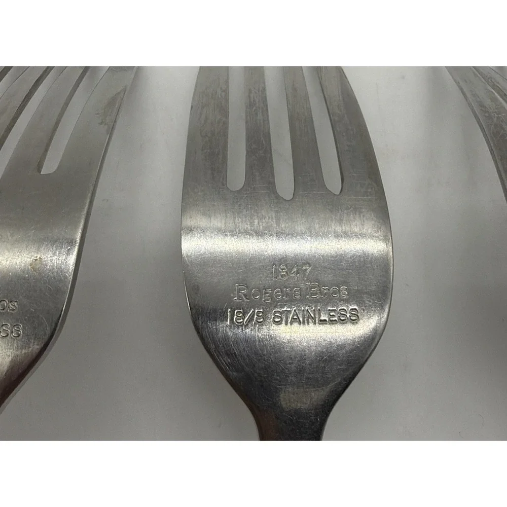 Zia International INSZIA1 Dinner Fork 1847 Rogers Brothers Stainless Steel 3 Lot